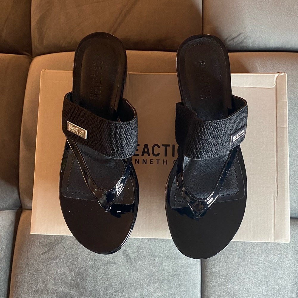 COPY - New-Women's Black Pepea Cross Wedge Sandals